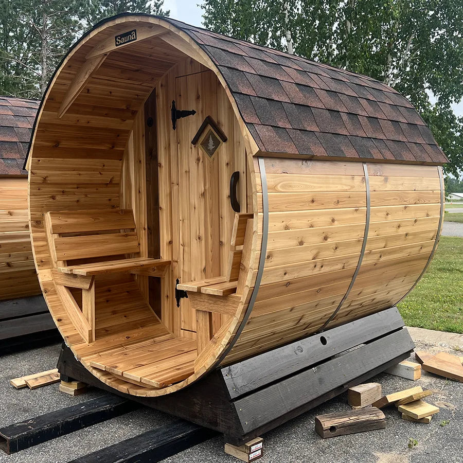 Setri 2 Person Cedar Barrel Sauna 6′ x 4′
