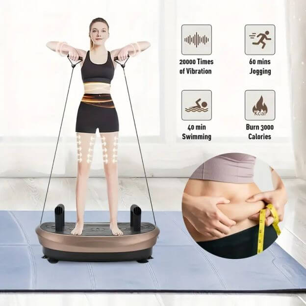 Dr. Boss FIT ABS 3D Vibration Plate Exercise Machine with Unique Vibrating Seat - Best Body Massage Chair