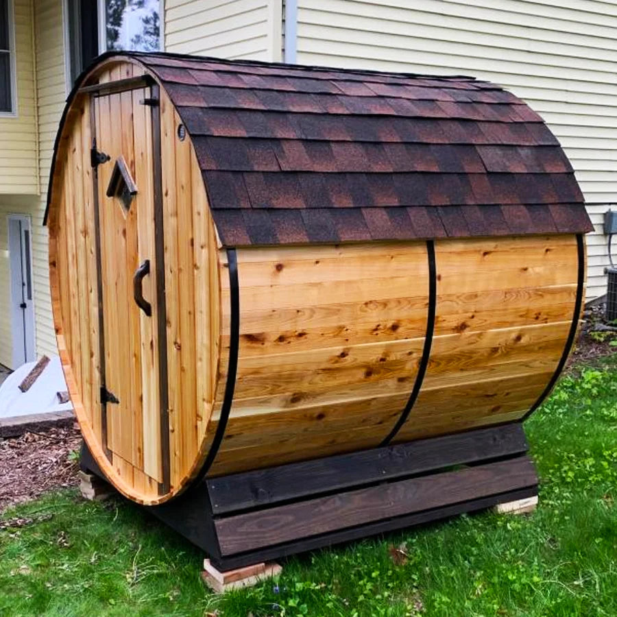 Setri 6 Person Cedar Barrel Sauna | 6′ x 8′