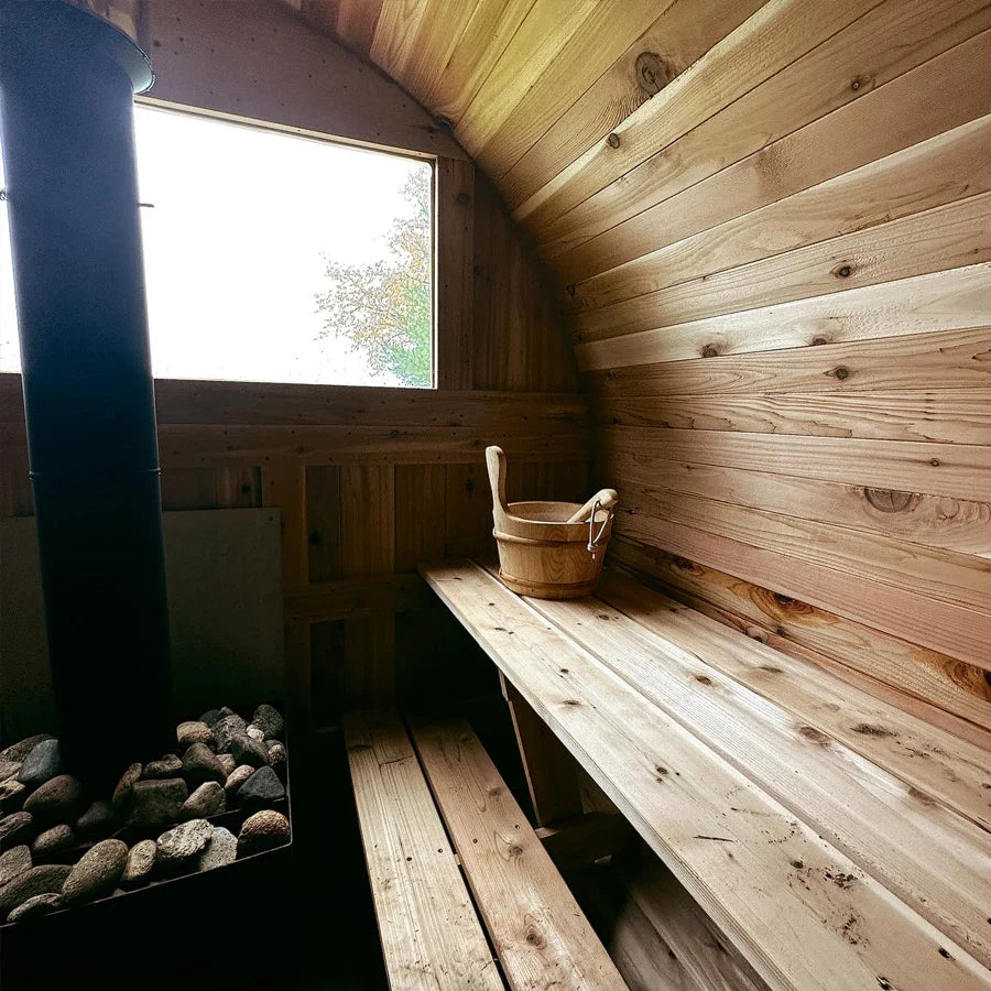 8 Person Cedar Barrel Sauna | 7′ x 6′ image 6
