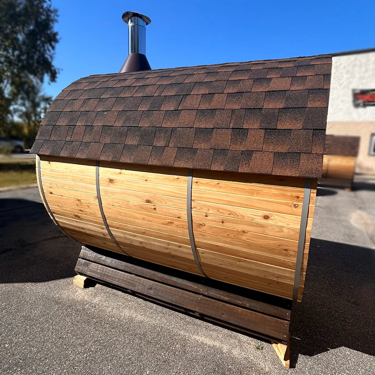 8 Person Cedar Barrel Sauna | 7′ x 6′ image 9