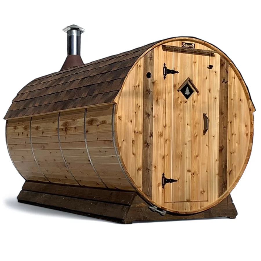 Setri 10 Person + Changing Room Cedar Barrel Sauna | 7′ x 12′