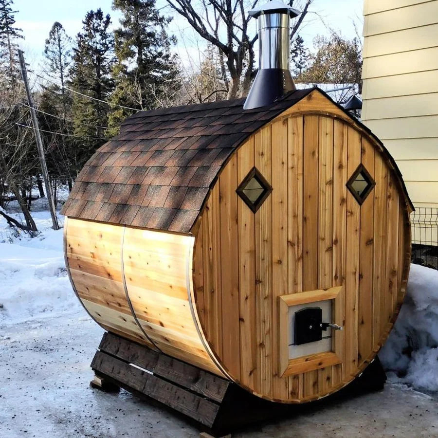 Setri 6 Person Cedar Barrel Sauna | 6′ x 8′