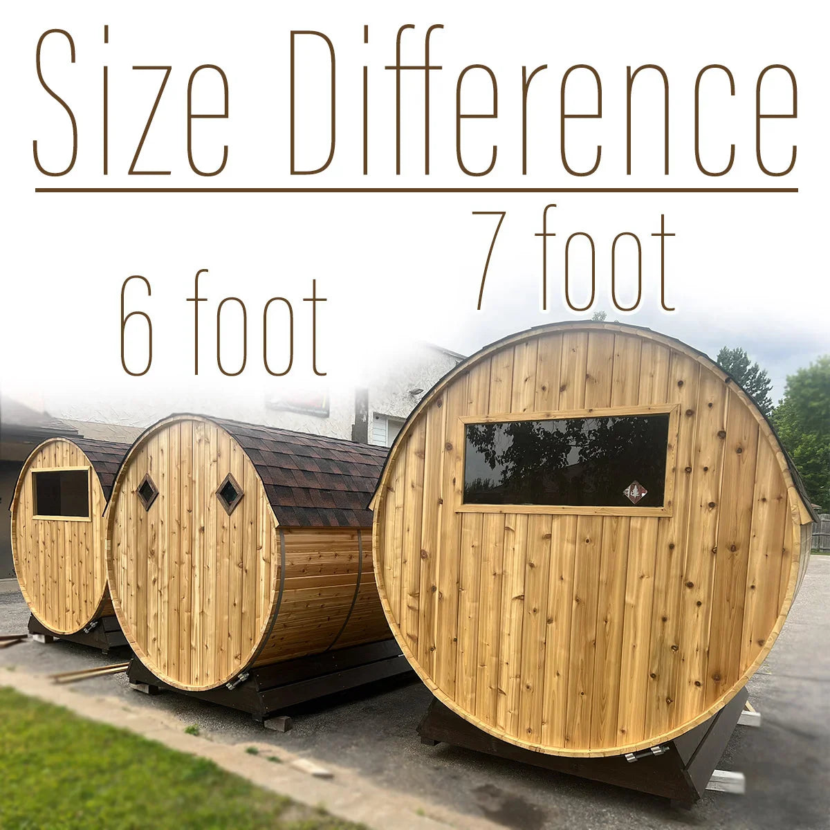 8 Person Cedar Barrel Sauna | 7′ x 6′ image 5