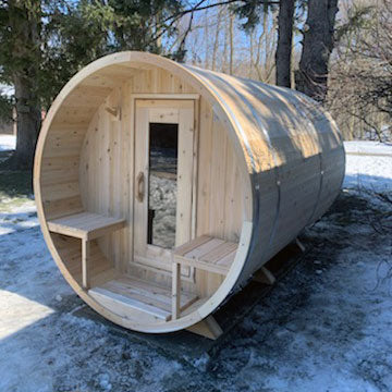 Canadian Timber Serenity Barrel Sauna - Wood Burning