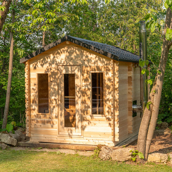 Canadian Timber Georgian Cabin Sauna with Changeroom - Wood Burning
