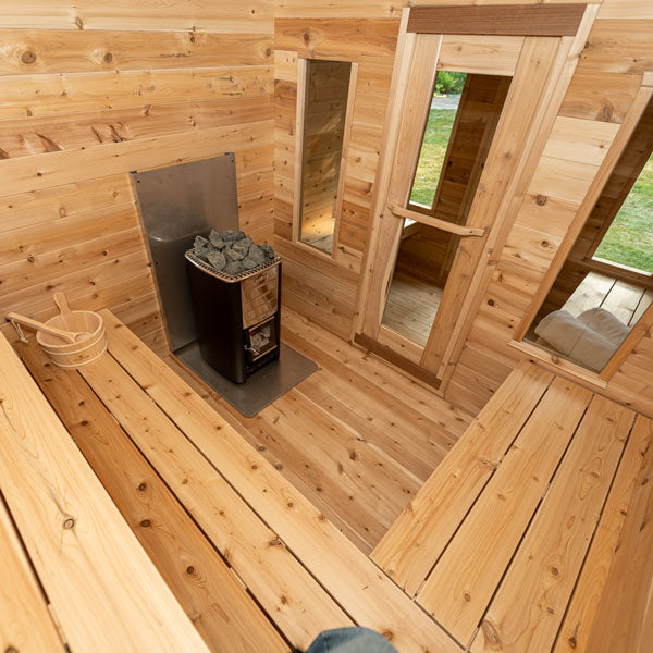 Canadian Timber Georgian Cabin Sauna with Changeroom - Wood Burning