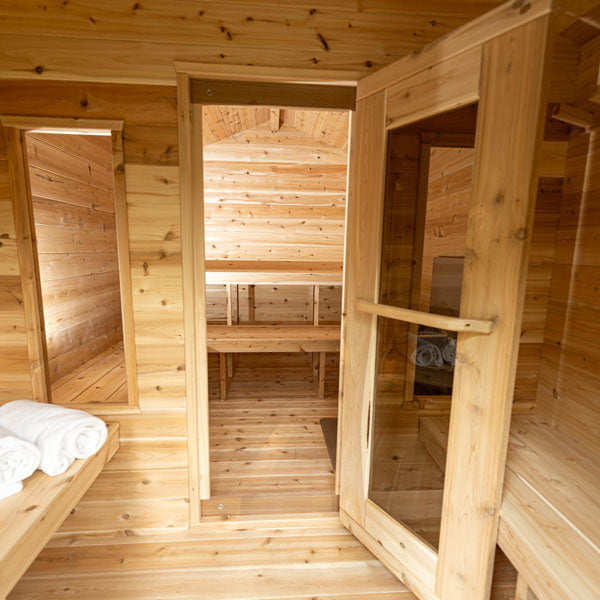 Canadian Timber Georgian Cabin Sauna with Changeroom - Wood Burning