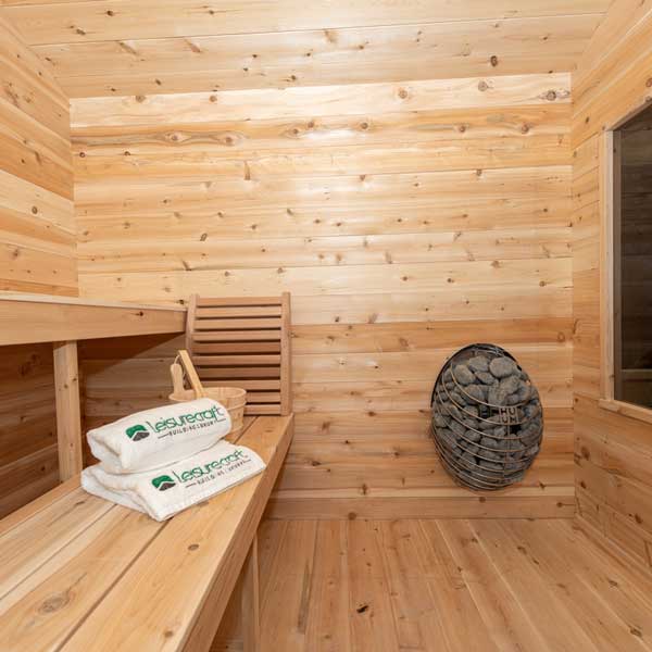 Canadian Timber Georgian Cabin Sauna with Porch - Wood Burning