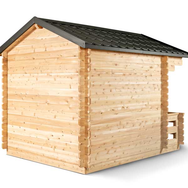 Canadian Timber Georgian Cabin Sauna with Porch - Wood Burning