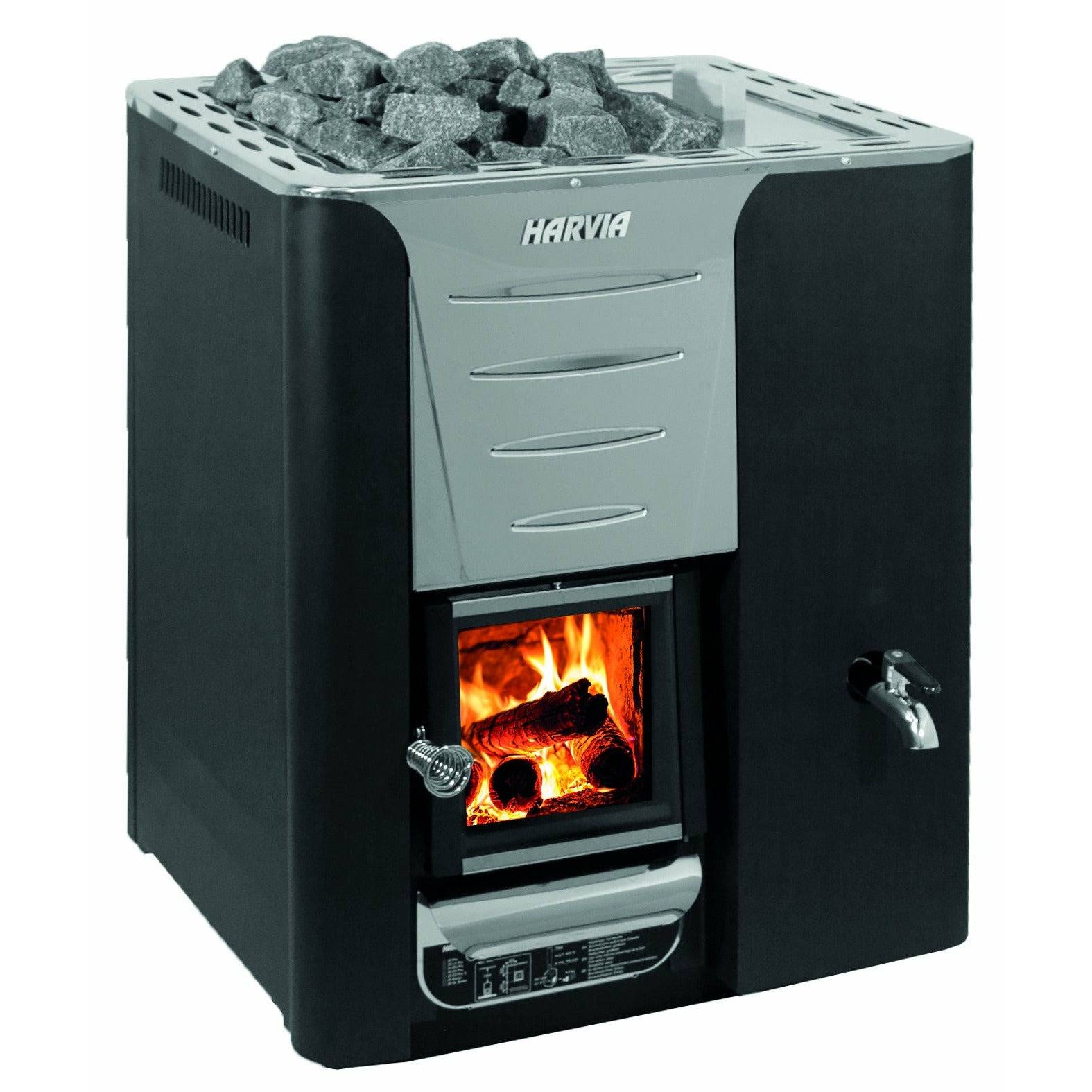 Harvia Pro 20 Rs Wood Burning Sauna Stove With Water Tank - Finnish Sauna Builders