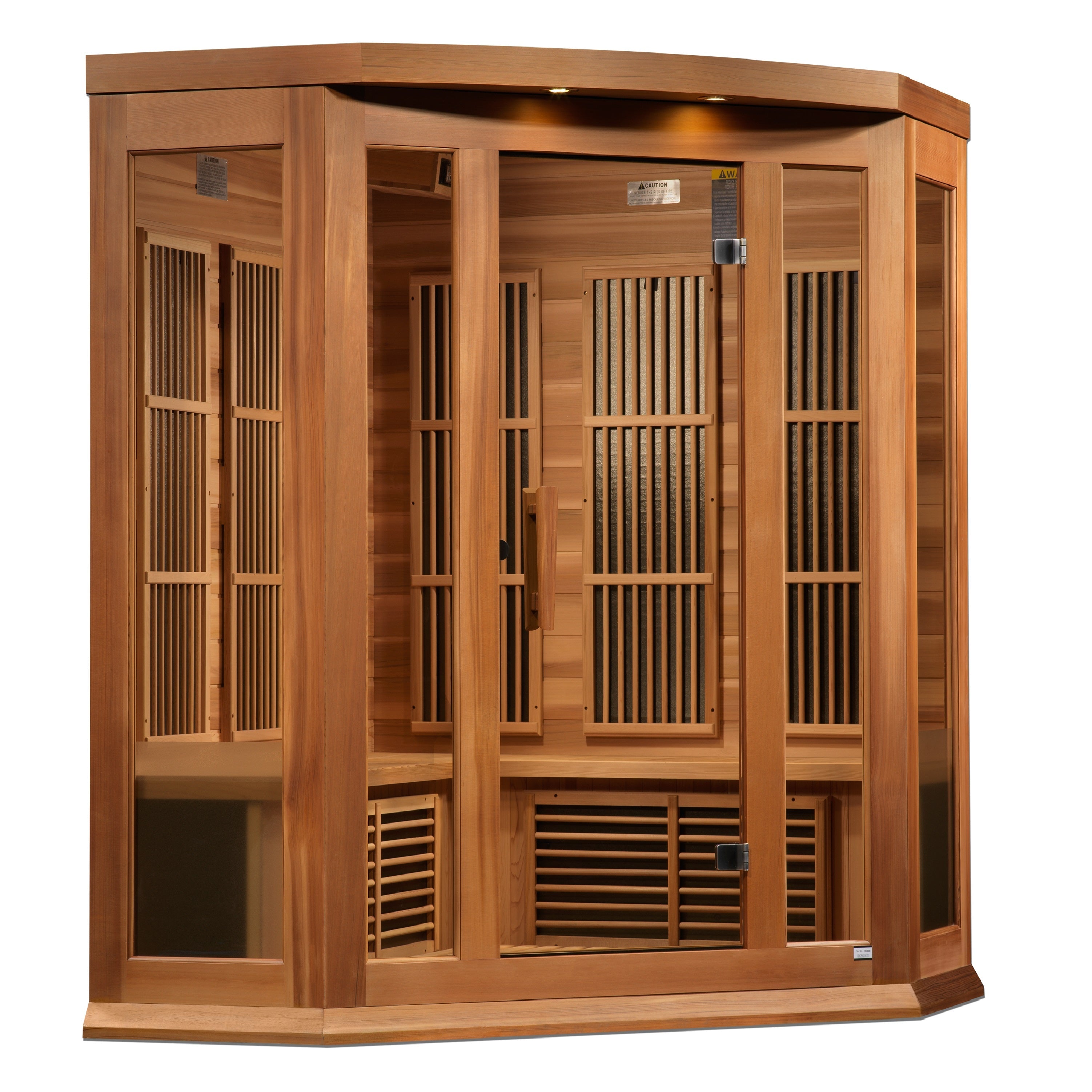 Maxxus "Avignon" 3 Person Corner Near Zero EMF FAR IR Sauna (MX-K356-01-ZF CED / MX-M356-01-ZF CED)