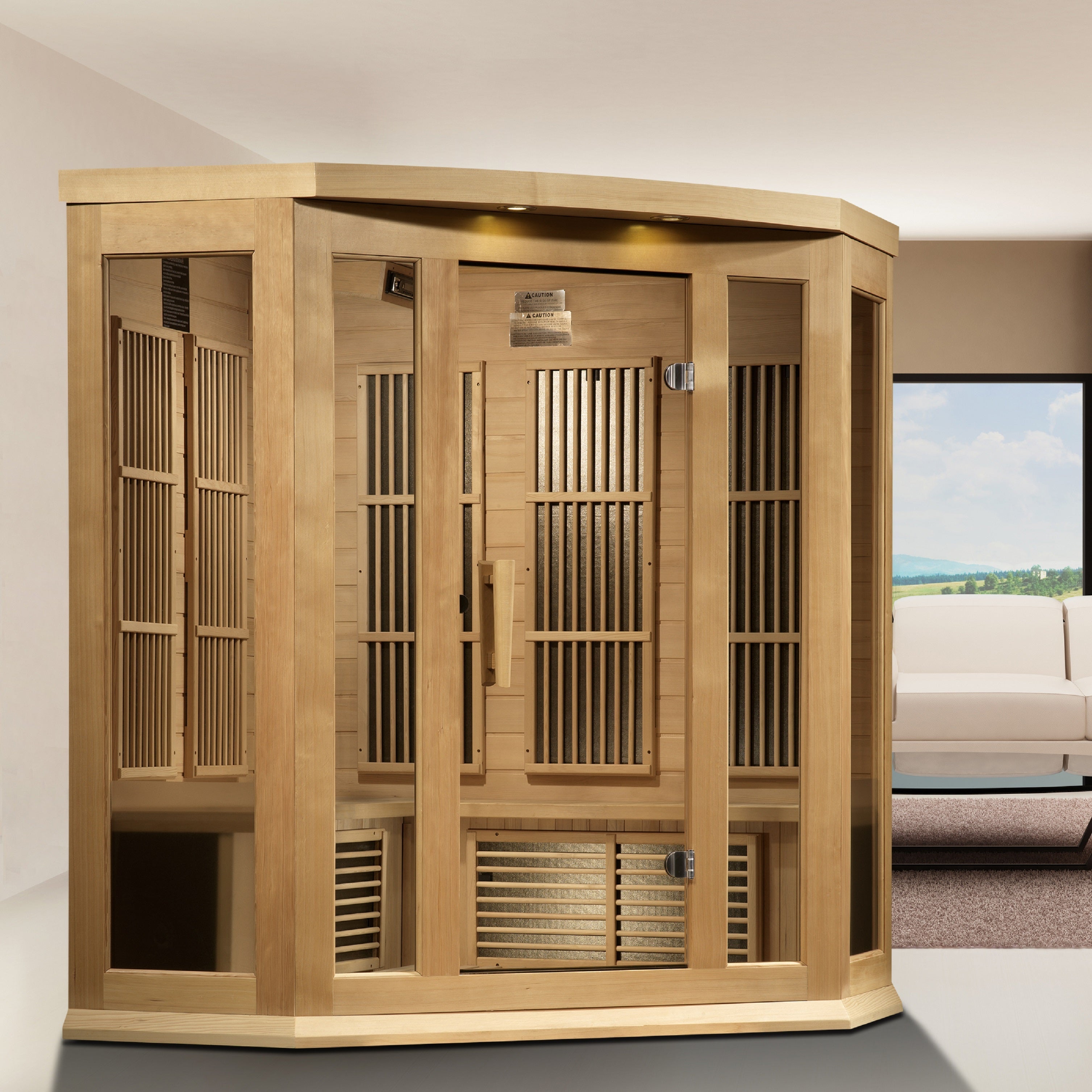 Maxxus 3 Person Corner Low EMF FAR IR Sauna (MX-K356-01)