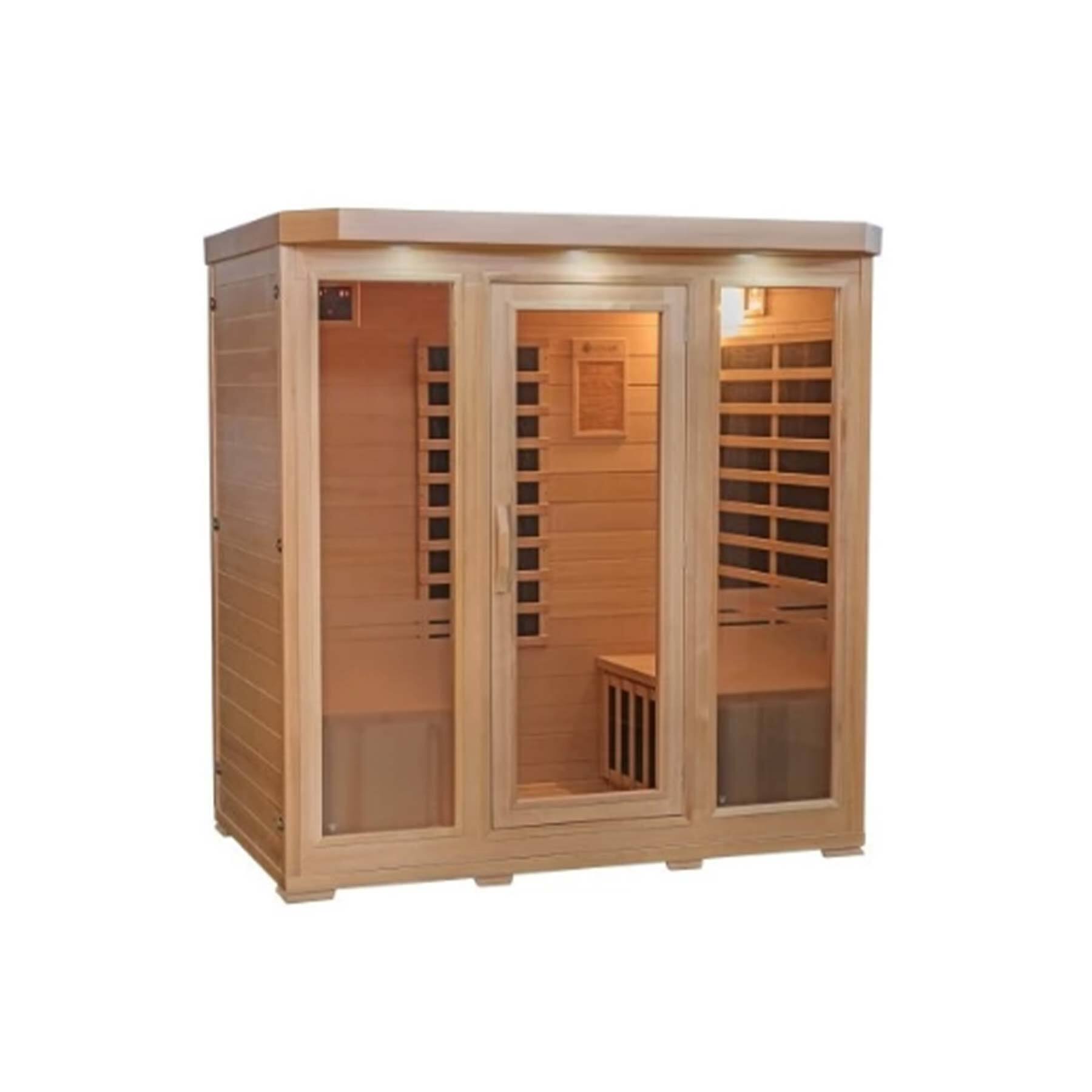 Sonoma 4-Person Hemlock Infrared Sauna with 9 Carbon Heaters