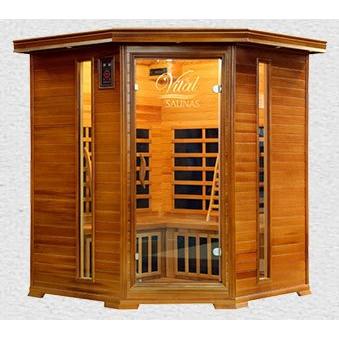 Vital Health 4 Person Far Infrared Red Cedar Corner Sauna