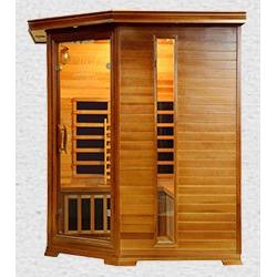Vital Health 4 Person Far Infrared Red Cedar Corner Sauna