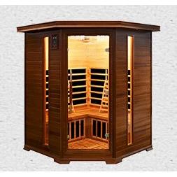 Vital Health 3–4 Person Full Spectrum Red Cedar Corner Sauna
