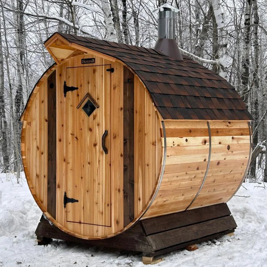 Setri 6 Person Cedar Barrel Sauna | 6′ x 8′