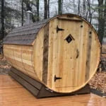Setri 6 Person + Changing Room Cedar Barrel Sauna | 6′ x 12′