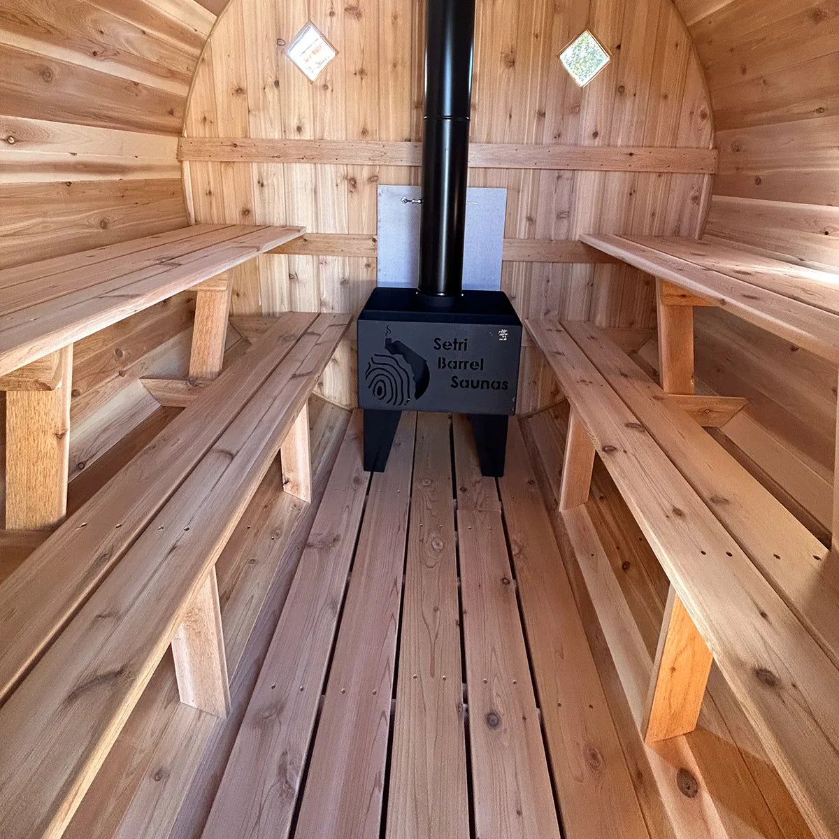 8 Person Cedar Barrel Sauna | 7′ x 6′ image 7