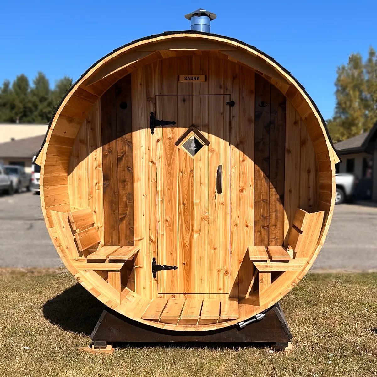 8 Person Cedar Barrel Sauna | 7′ x 6′ image 8