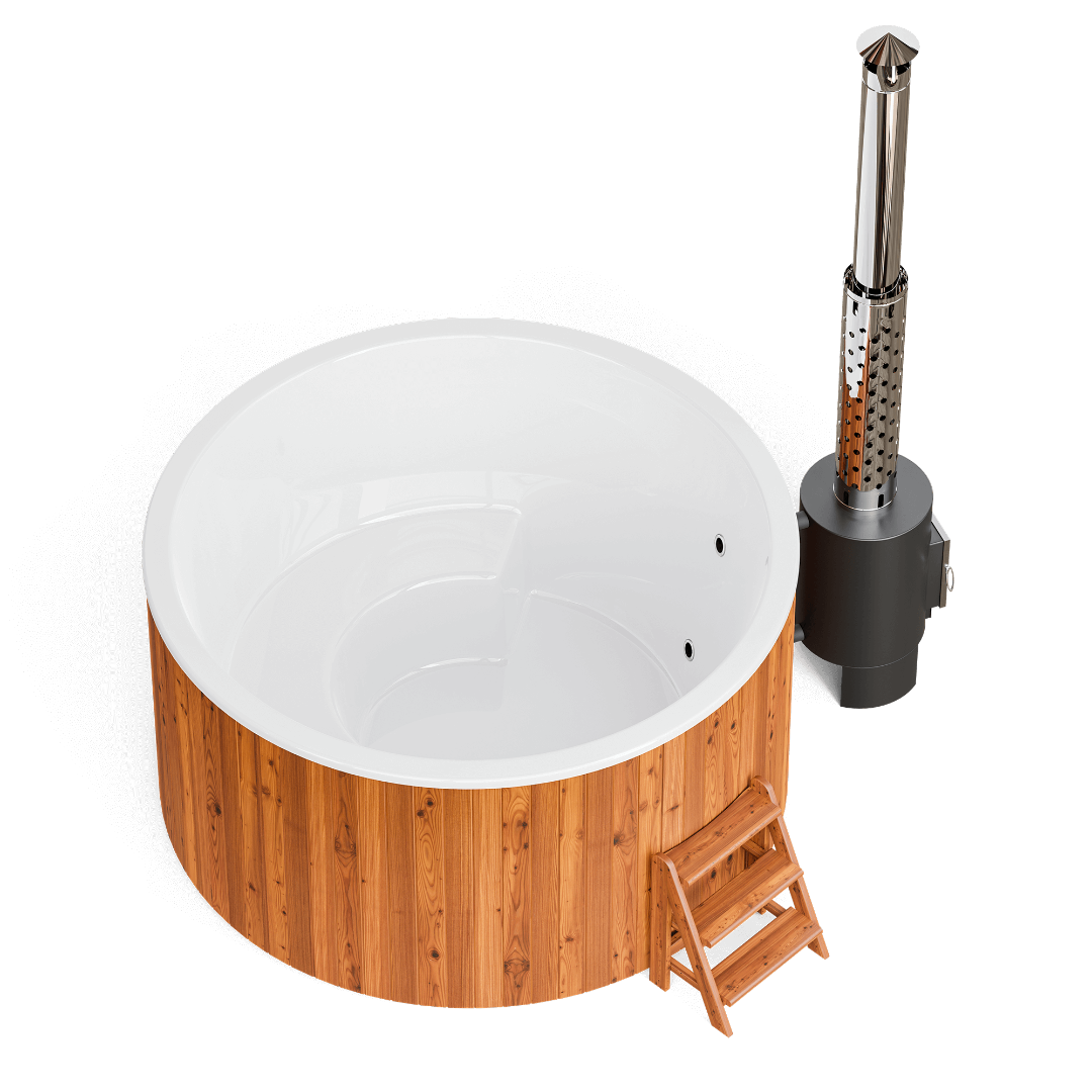 Polar Spa Comfort Family 220 Wood Fired Hot Tub with 40kW Stove (6-8 Person)