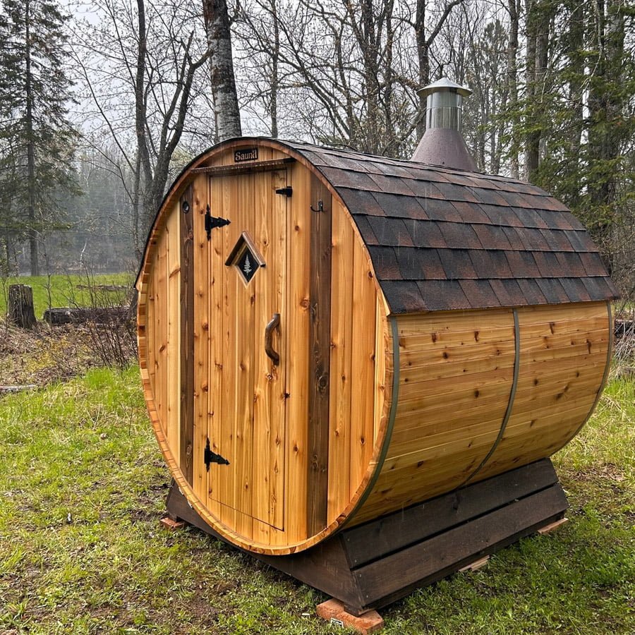 Setri 6 Person Cedar Barrel Sauna | 6′ x 8′