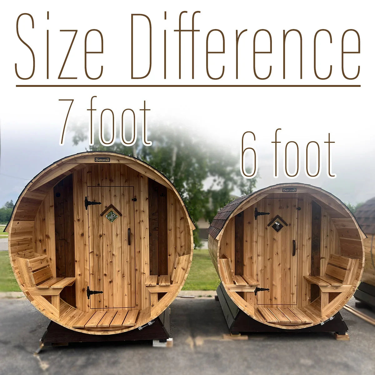 8 Person Cedar Barrel Sauna | 7′ x 6′ image 4