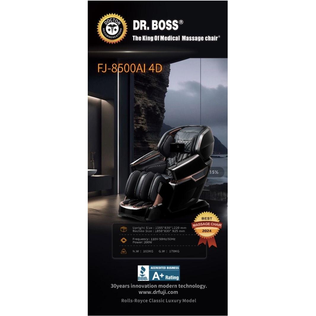 FJ-8500-Plus AI-4D Rolls Royce Luxury Class Massage Chair with Mini Oxygen Concentrator