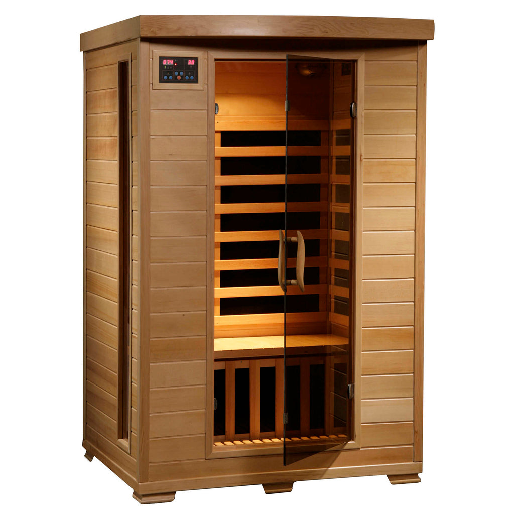 Coronado 2-Person Hemlock Deluxe Infrared Sauna w/ 6 Carbon Heaters