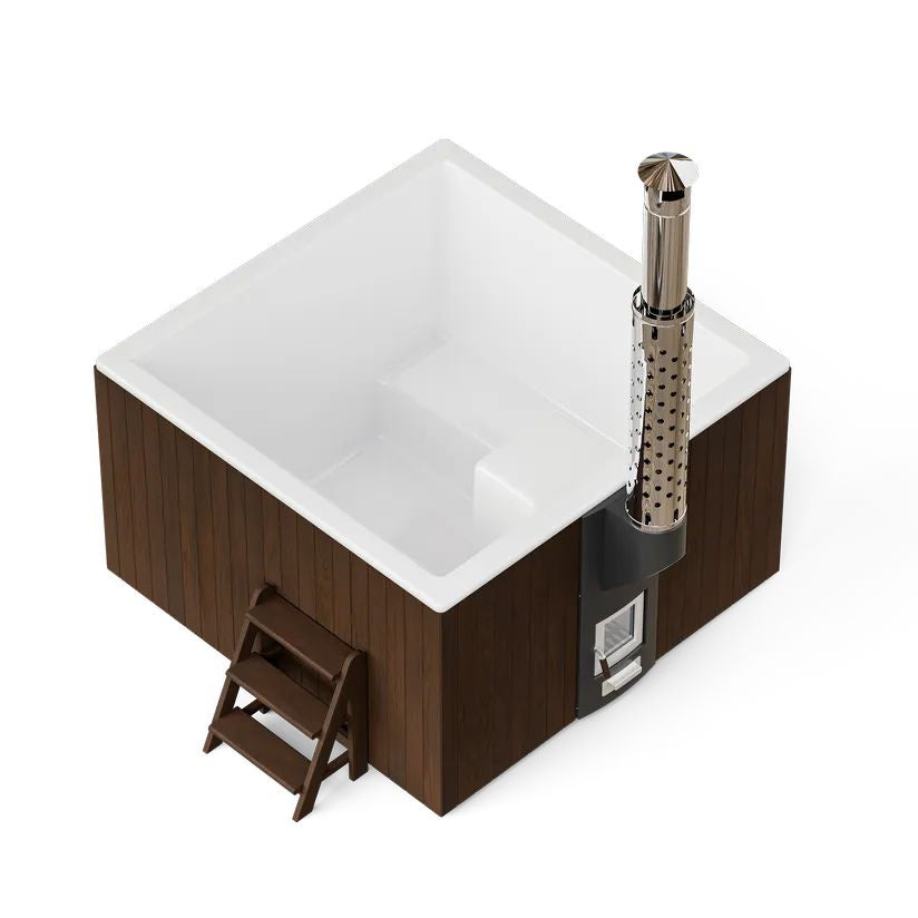 Polar Spa Elite Quattro 180 Wood Fired Hot Tub with 35kW Stove (2-4 Person)