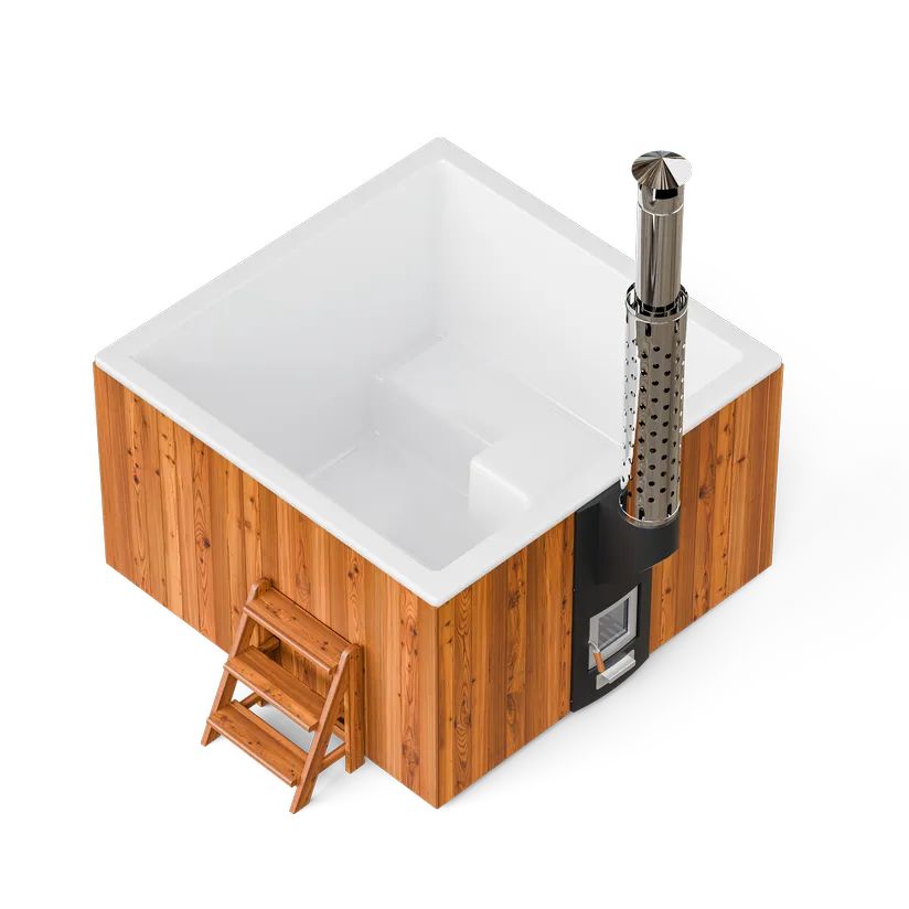 Polar Spa Elite Quattro 180 Wood Fired Hot Tub with 35kW Stove (2-4 Person)