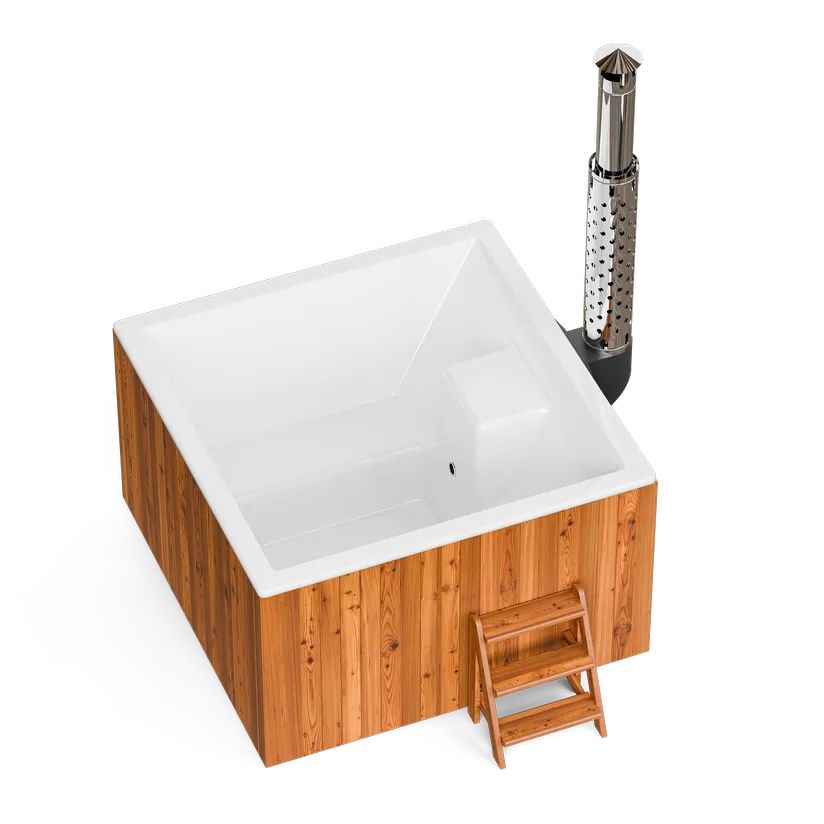 Polar Spa Elite Quattro 180 Wood Fired Hot Tub with 35kW Stove (2-4 Person)