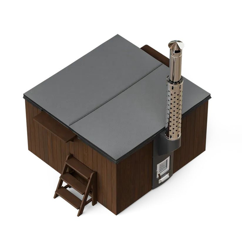 Polar Spa Elite Quattro 180 Wood Fired Hot Tub with 35kW Stove (2-4 Person)