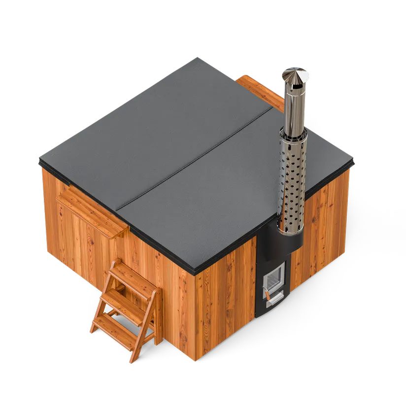 Polar Spa Elite Quattro 180 Wood Fired Hot Tub with 35kW Stove (2-4 Person)