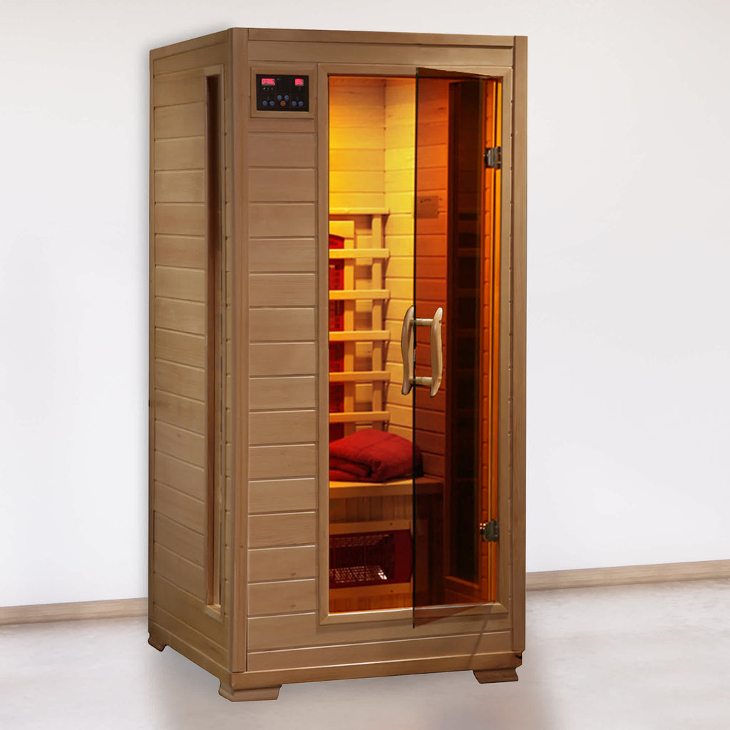 Buena Vista 1-2 Person Hemlock Infrared Sauna w/ 3 Ceramic Heaters