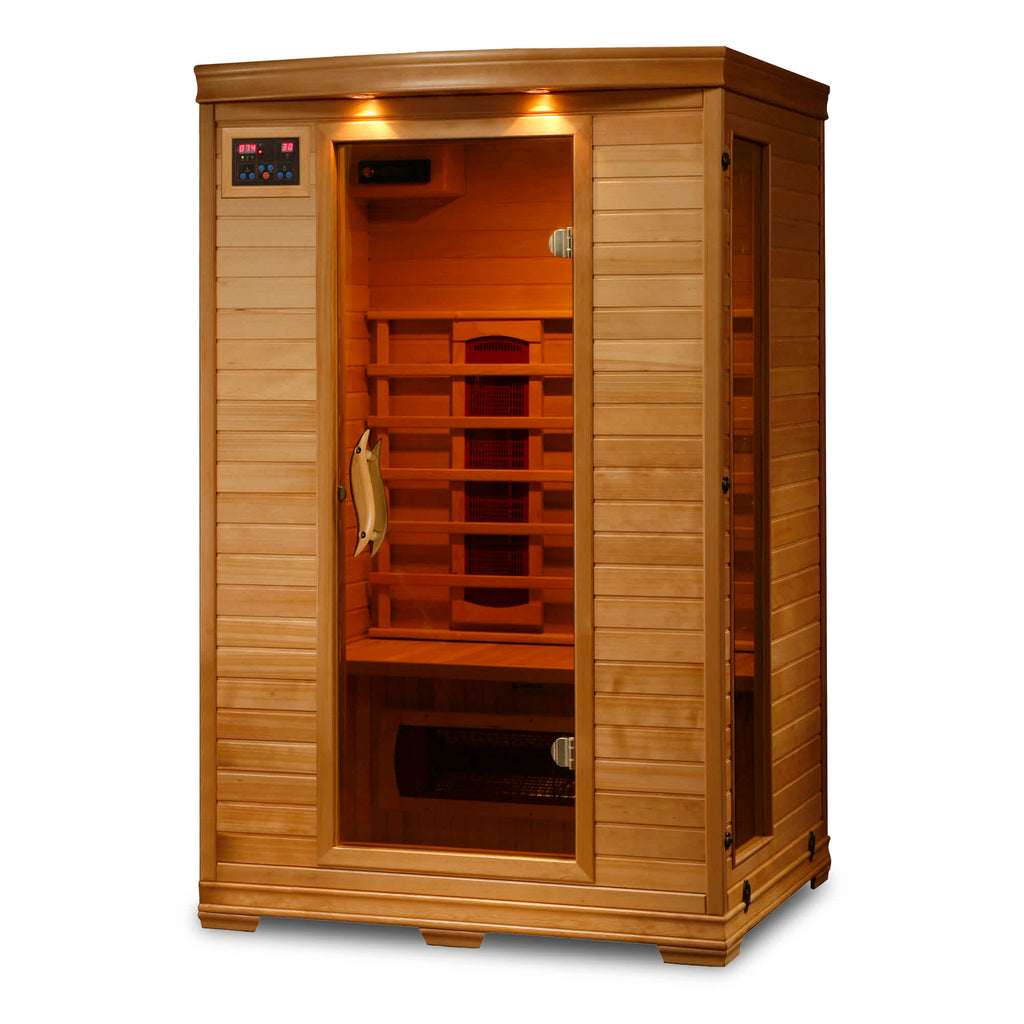 Coronado 2-Person Hemlock Deluxe Infrared Sauna w/ 5 Ceramic Heaters