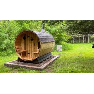 Setri 10 Person + Changing Room Cedar Barrel Sauna | 7′ x 12′