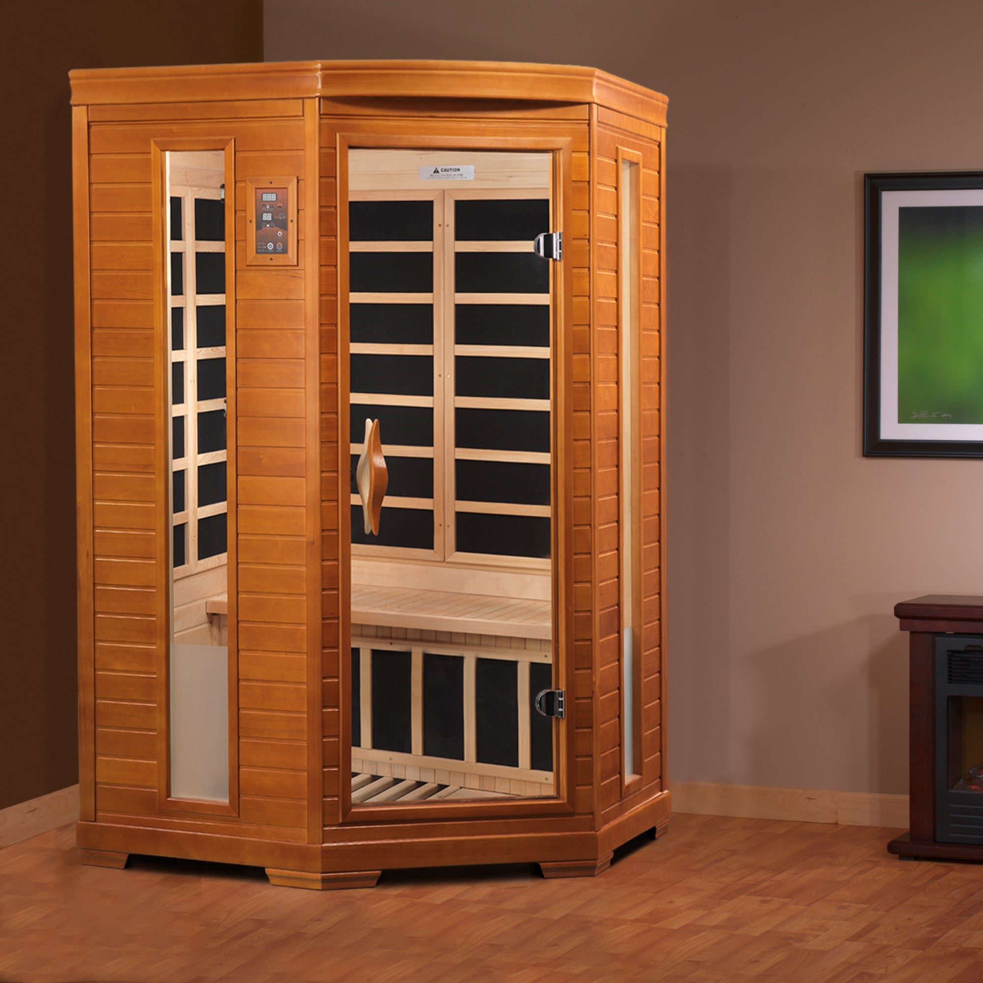 Dynamic "Heming" 2 Person Corner Low EMF FAR IR Sauna (DYN-6225-02)