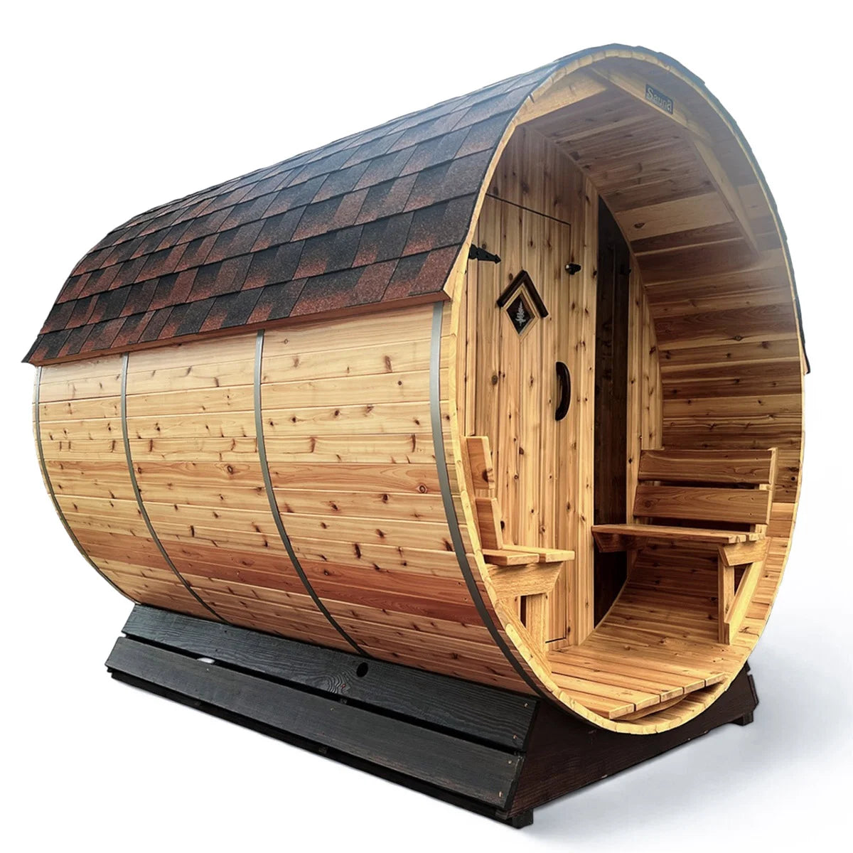 Setri 10 Person Cedar Barrel Sauna | 7′ x 8'