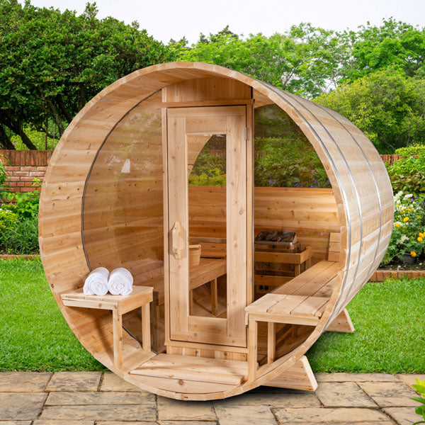 Canadian Timber Serenity MP Barrel Sauna - Wood Burning