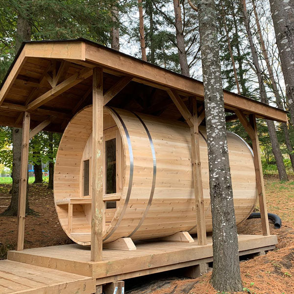 Canadian Timber Tranquility Barrel Sauna - Wood Burning