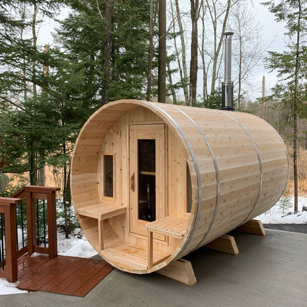 Canadian Timber Tranquility Barrel Sauna - Wood Burning