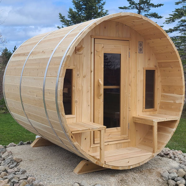Canadian Timber Tranquility Barrel Sauna - Wood Burning