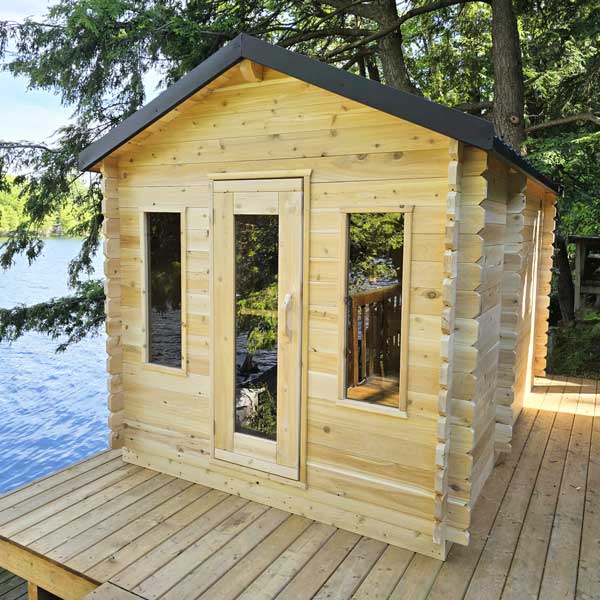 Canadian Timber Georgian Cabin Sauna with Changeroom - Electric