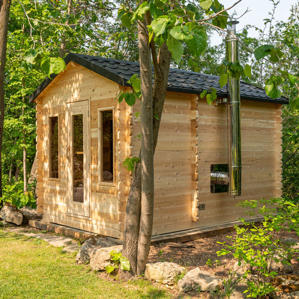 Canadian Timber Georgian Cabin Sauna with Changeroom - Wood Burning
