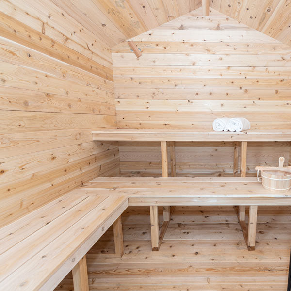 Canadian Timber Georgian Cabin Sauna with Porch - Wood Burning