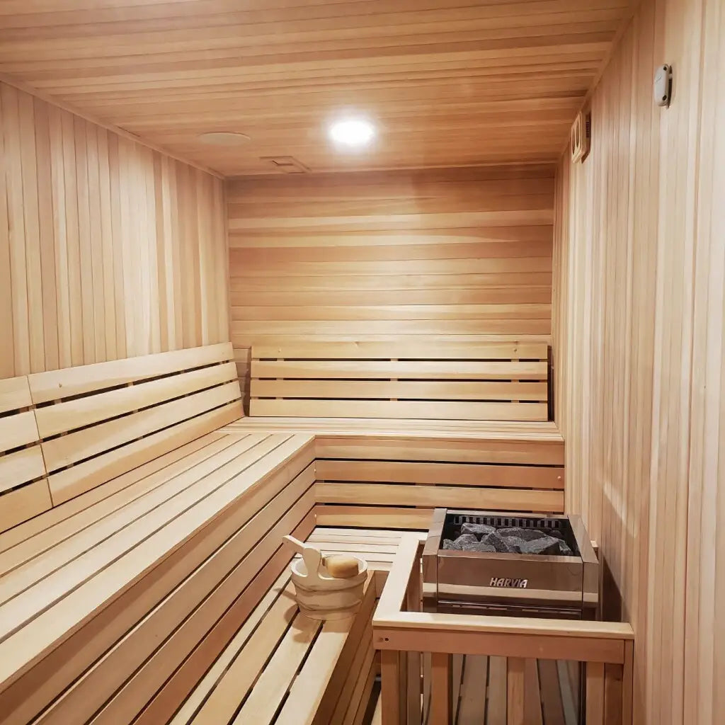 Custom Indoor Sauna Room - 7' x 10' x 8' - Finnish Sauna Builders