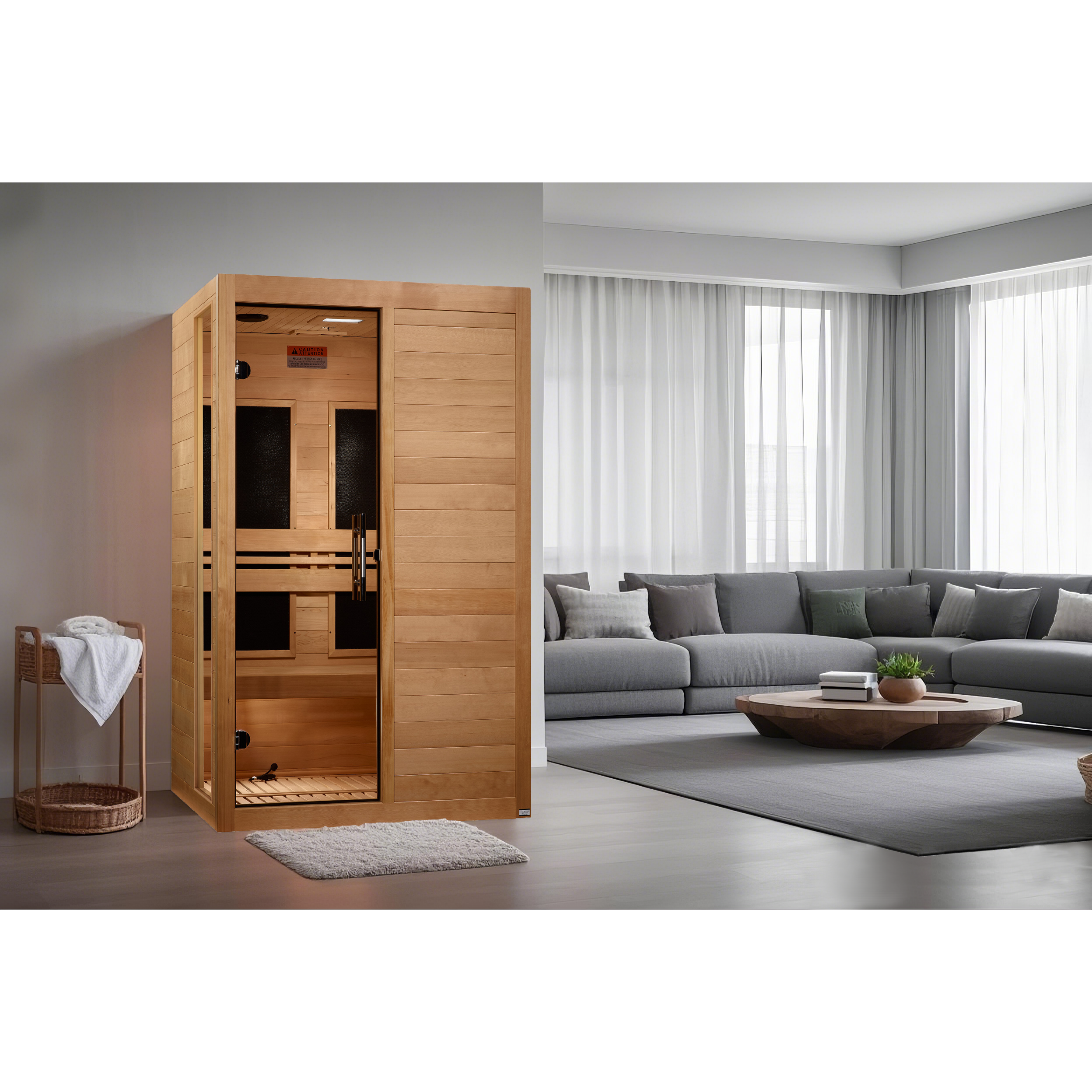 Dynamic "Lucca" 2 Person Low EMF FAR IR Sauna (DYN-6215-05)