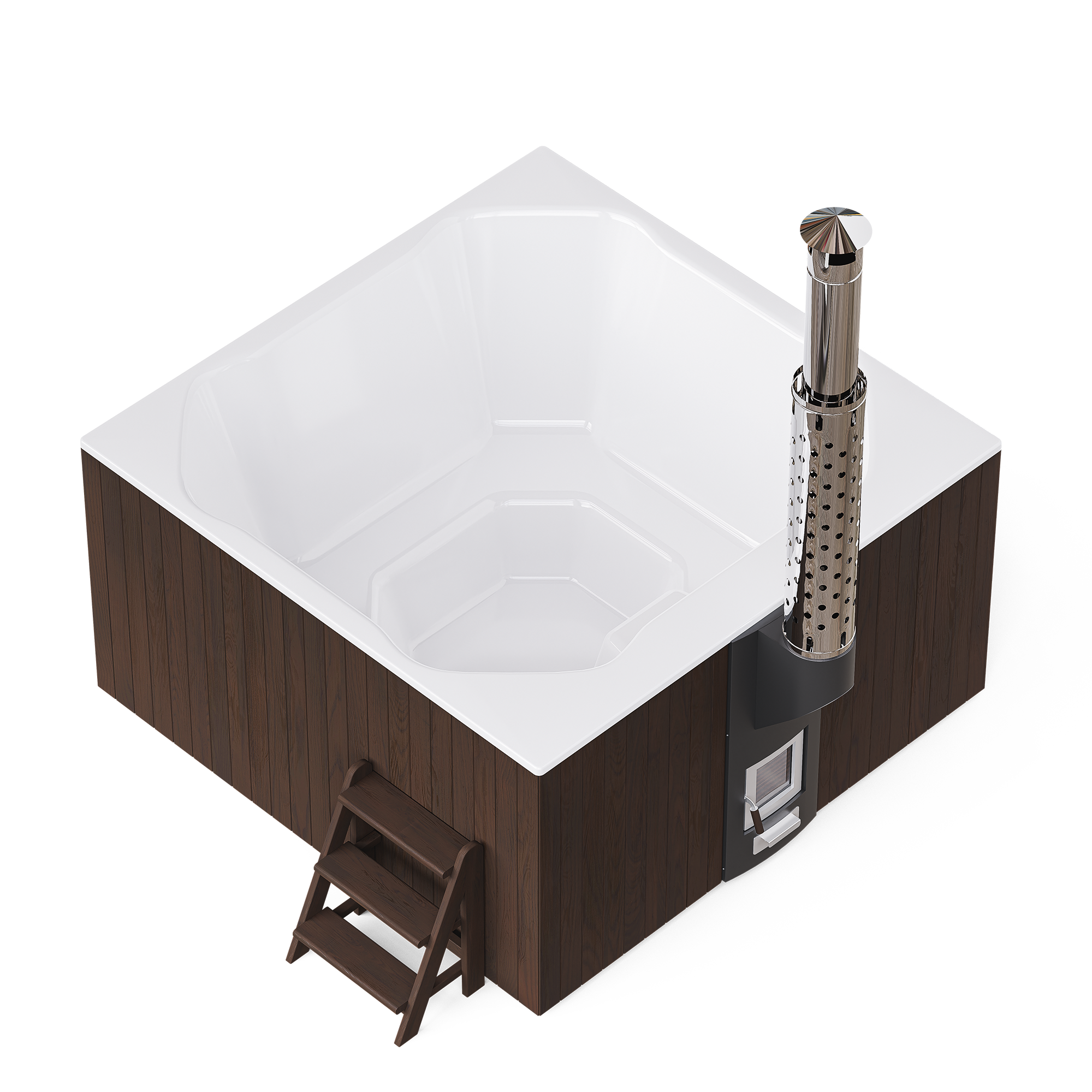 Polar Spa Elite Quattro 200 Wood Fired 35kW Stove 6-8 Person Hot Tub